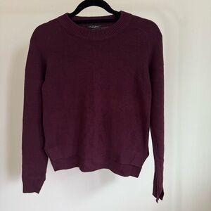 Rag & Bone Cotton-Cashmere Burgundy Sweater